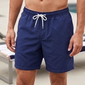 Uniqlo Navy Blue Swim Trunks - Men's Size Medium